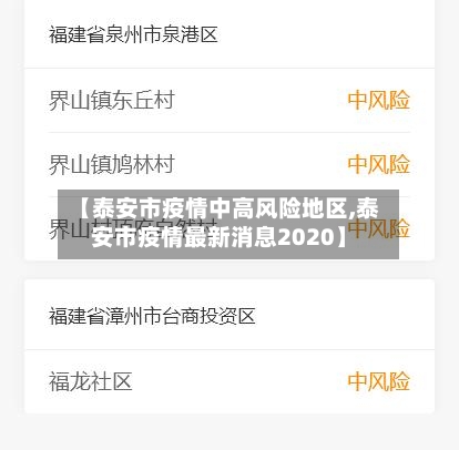 【泰安市疫情中高风险地区,泰安市疫情最新消息2020】-第3张图片