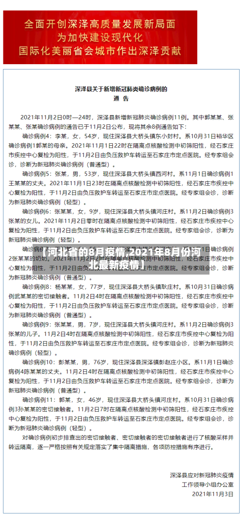 【河北省的8月疫情,2021年8月份河北最新疫情】-第1张图片