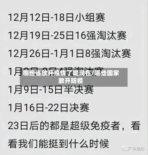 哪些省放开疫情了呢现在/哪些国家放开防疫-第1张图片
